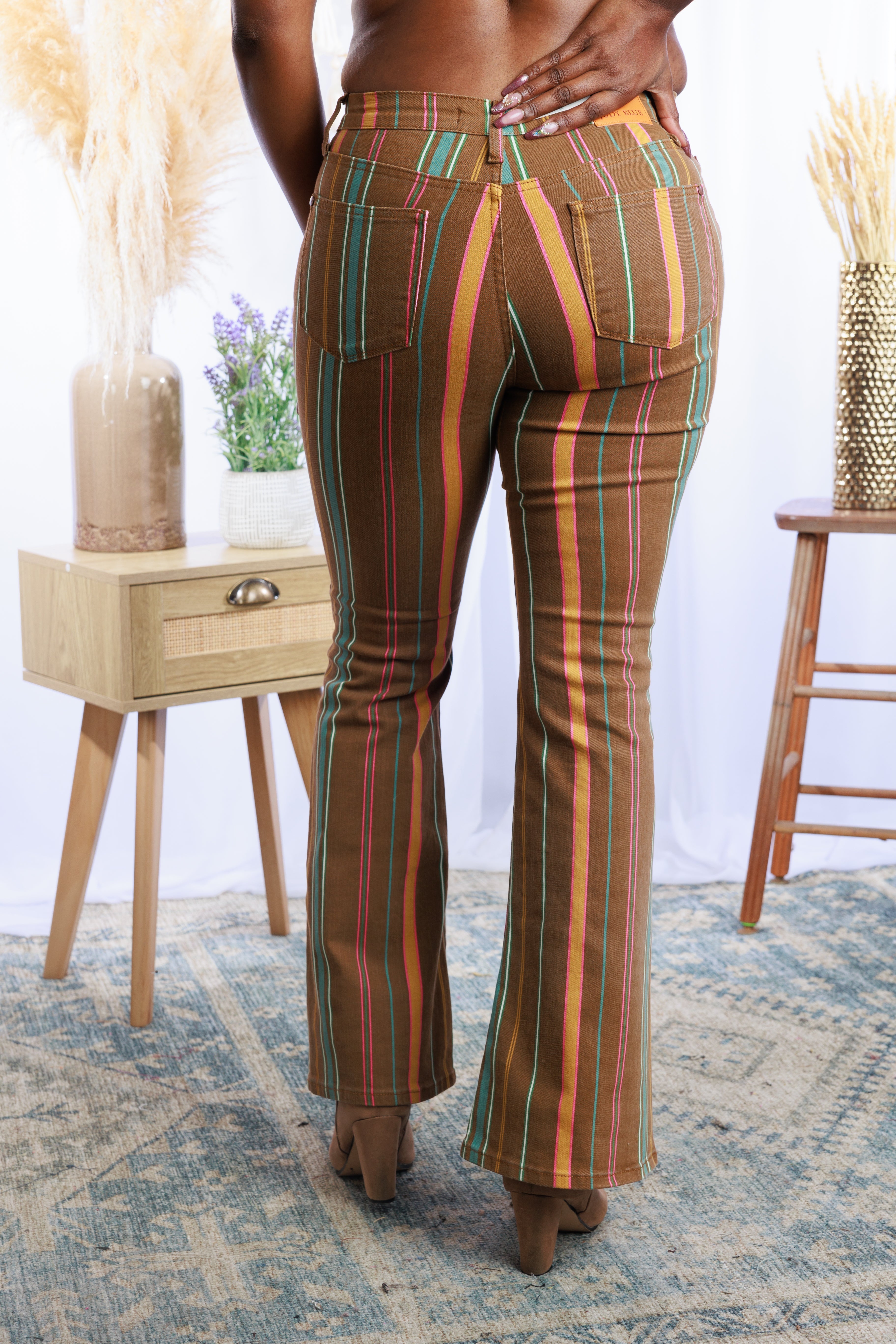 Astrid Judy Blue Striped Flares BoutiqueSimplified