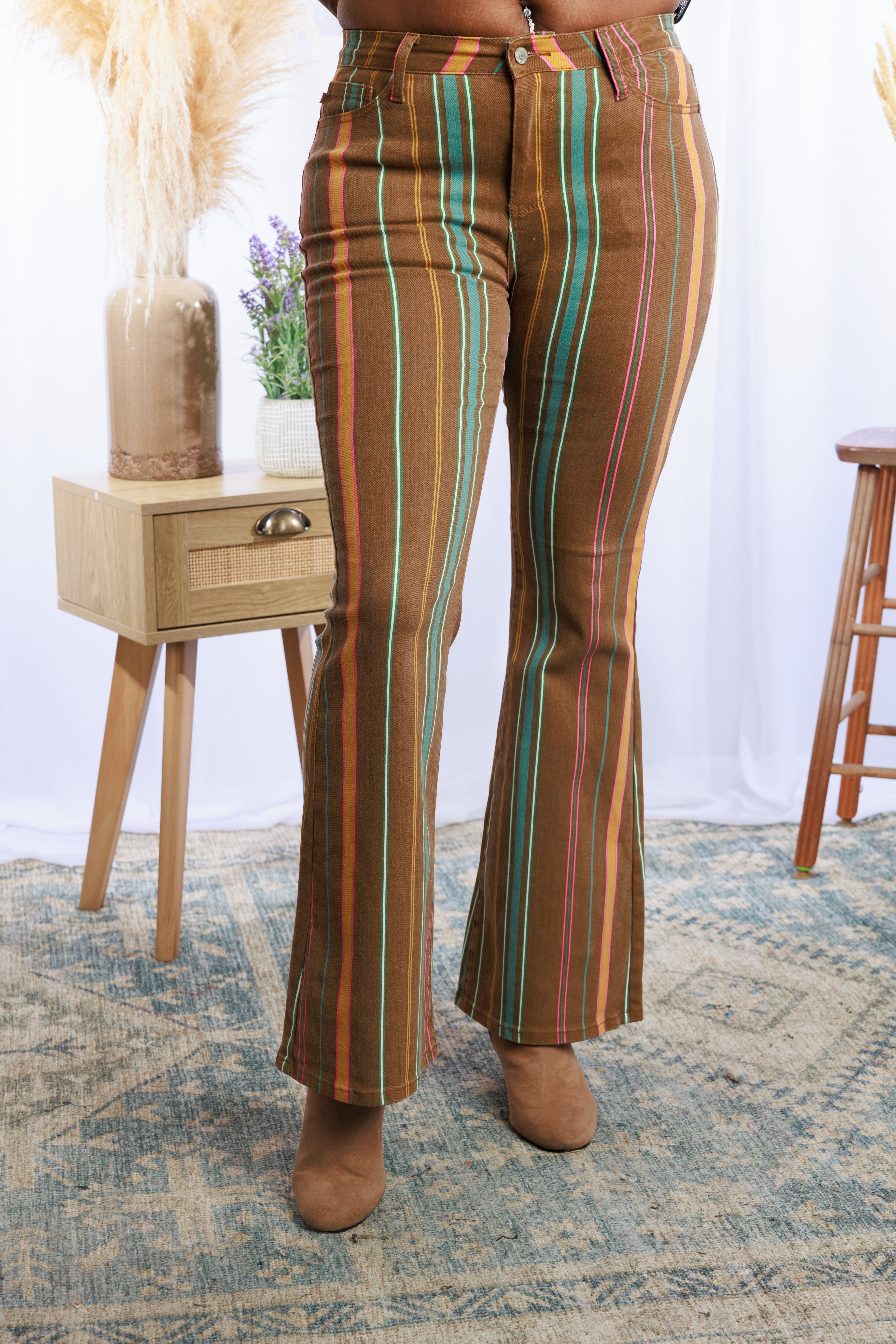 Astrid Judy Blue Striped Flares BoutiqueSimplified