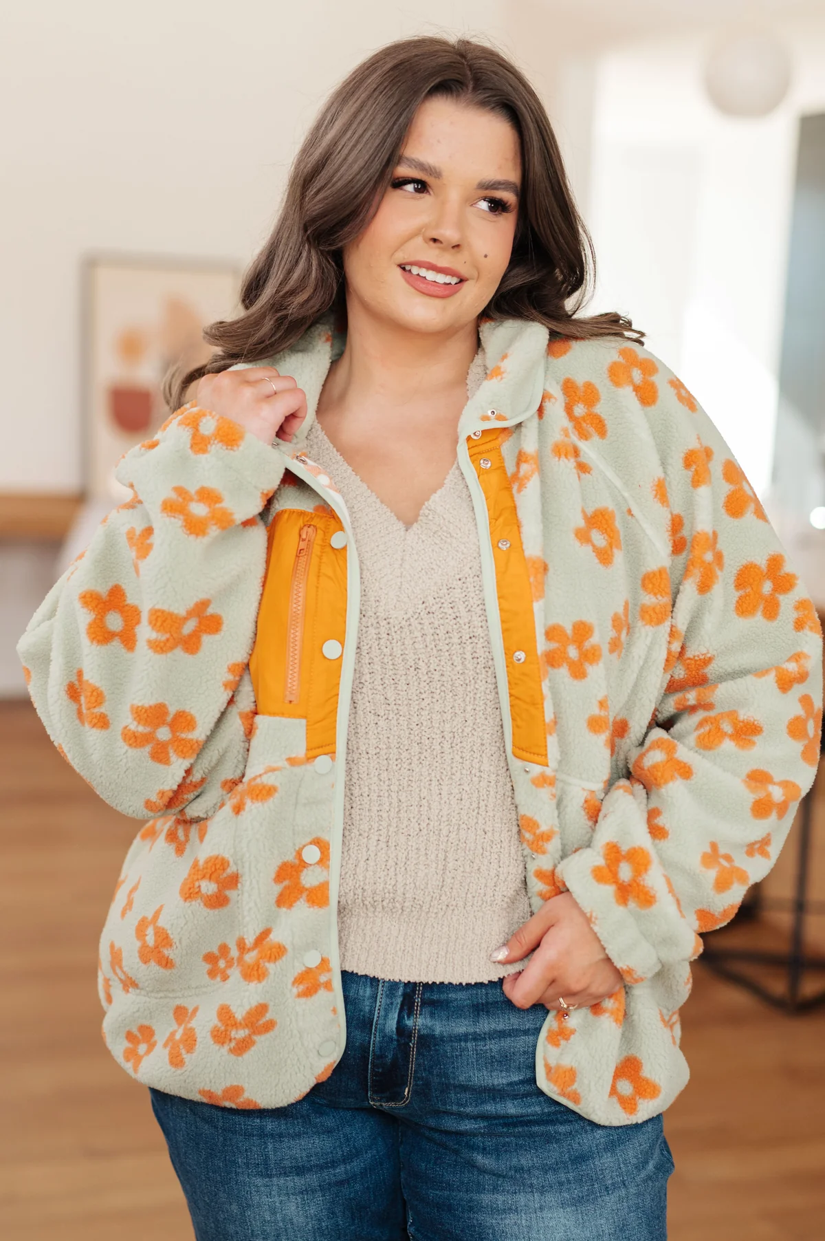 Haptics Love It Don't Leave It Floral Fleece Jacket