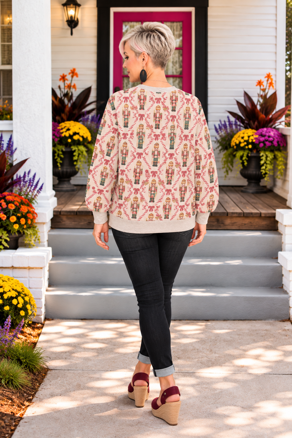 Haptics Nutcracker Sweet Printed Sweatshirt