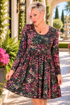 Haptics Wild Blooms and Holiday Dreams Long Sleeve Dress