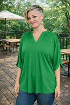 Dear Scarlett Lizzy Breeze Top in Kelly Green Womens