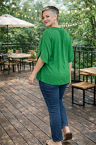 Dear Scarlett Lizzy Breeze Top in Kelly Green Womens