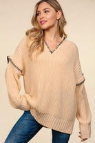 Wrapped in Grace Knit Sweater in Warm Taupe