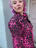 Jodifl Hot Pink Leopard Print Jacket Coats & Jackets