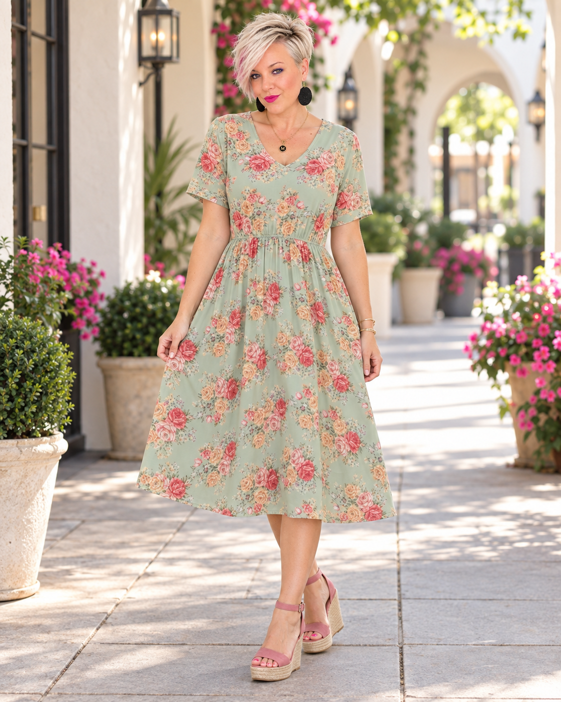 Haptics Secret Path Floral Dress
