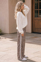 Kori Wild Side Leopard Print Wide Leg Pants