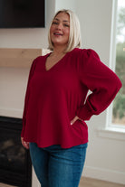 Jodifl Back in Business V-Neck Blouse Ave Shops