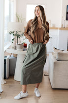 GeeGee Back to Life V-Neck Sweater in Mocha Tops