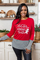 Heimish Red Baking Team Christmas Top Long Sleeve BoutiqueSimplified