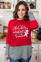 Heimish Red Baking Team Christmas Top Long Sleeve BoutiqueSimplified