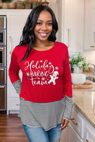 Heimish Red Baking Team Christmas Top Long Sleeve BoutiqueSimplified