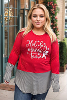 Heimish Red Baking Team Christmas Top Long Sleeve BoutiqueSimplified