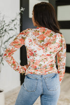 Haptics Barely Behaving Floral Print Layering Top in Coral Womens