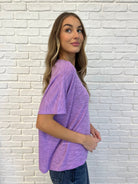 Zenana Basically Flowing Dolman Sleeve Top in B Lavender Womens