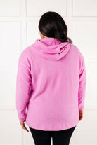 Zenana Basically My Favorite Hooded Pullover in Bright Mauve Tops