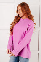 Zenana Basically My Favorite Hooded Pullover in Bright Mauve Tops