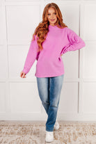 Zenana Basically My Favorite Hooded Pullover in Bright Mauve Tops