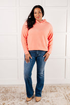 Zenana Basically My Favorite Hooded Pullover in Coral Tops