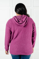 Zenana Basically My Favorite Hooded Pullover in Light Plum Tops