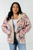 One Eleven North Beautiful Things Floral Sherpa Lined Hoodie Coats & Jackets