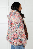 One Eleven North Beautiful Things Floral Sherpa Lined Hoodie Coats & Jackets