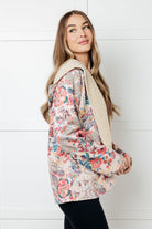 One Eleven North Beautiful Things Floral Sherpa Lined Hoodie Coats & Jackets