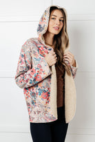 One Eleven North Beautiful Things Floral Sherpa Lined Hoodie Coats & Jackets