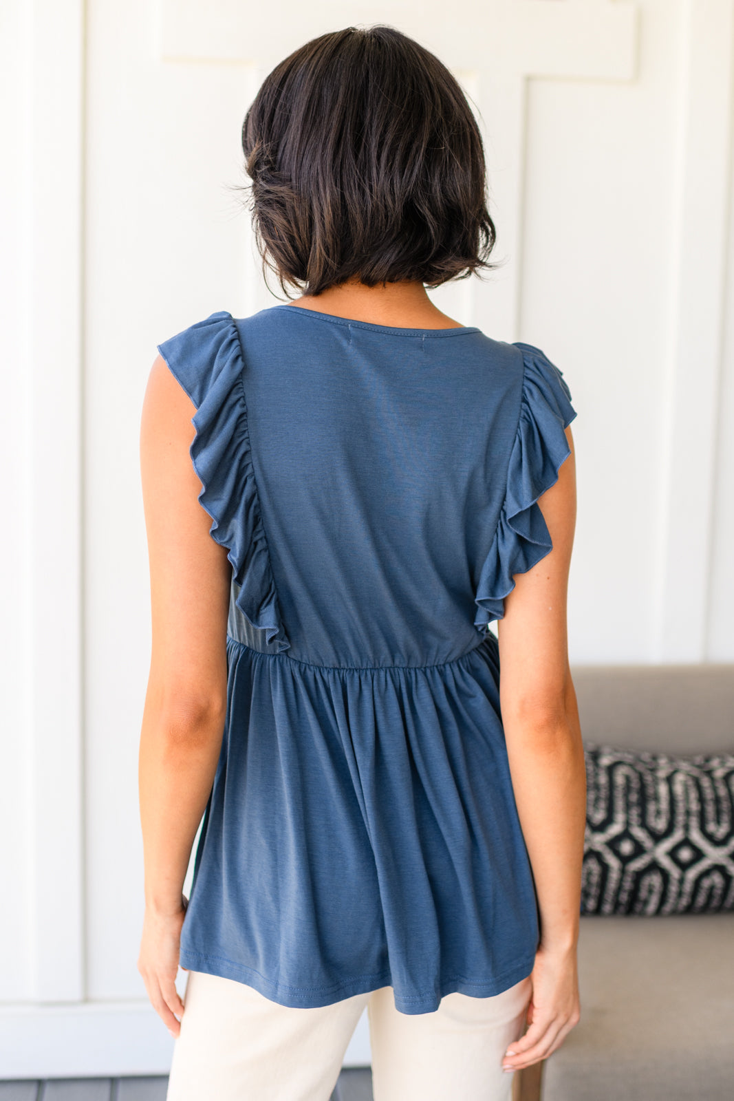 One Eleven North Before Now Ruffled Babydoll Top Tops