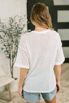 Beginning to Care Textured Oversized Top Womens