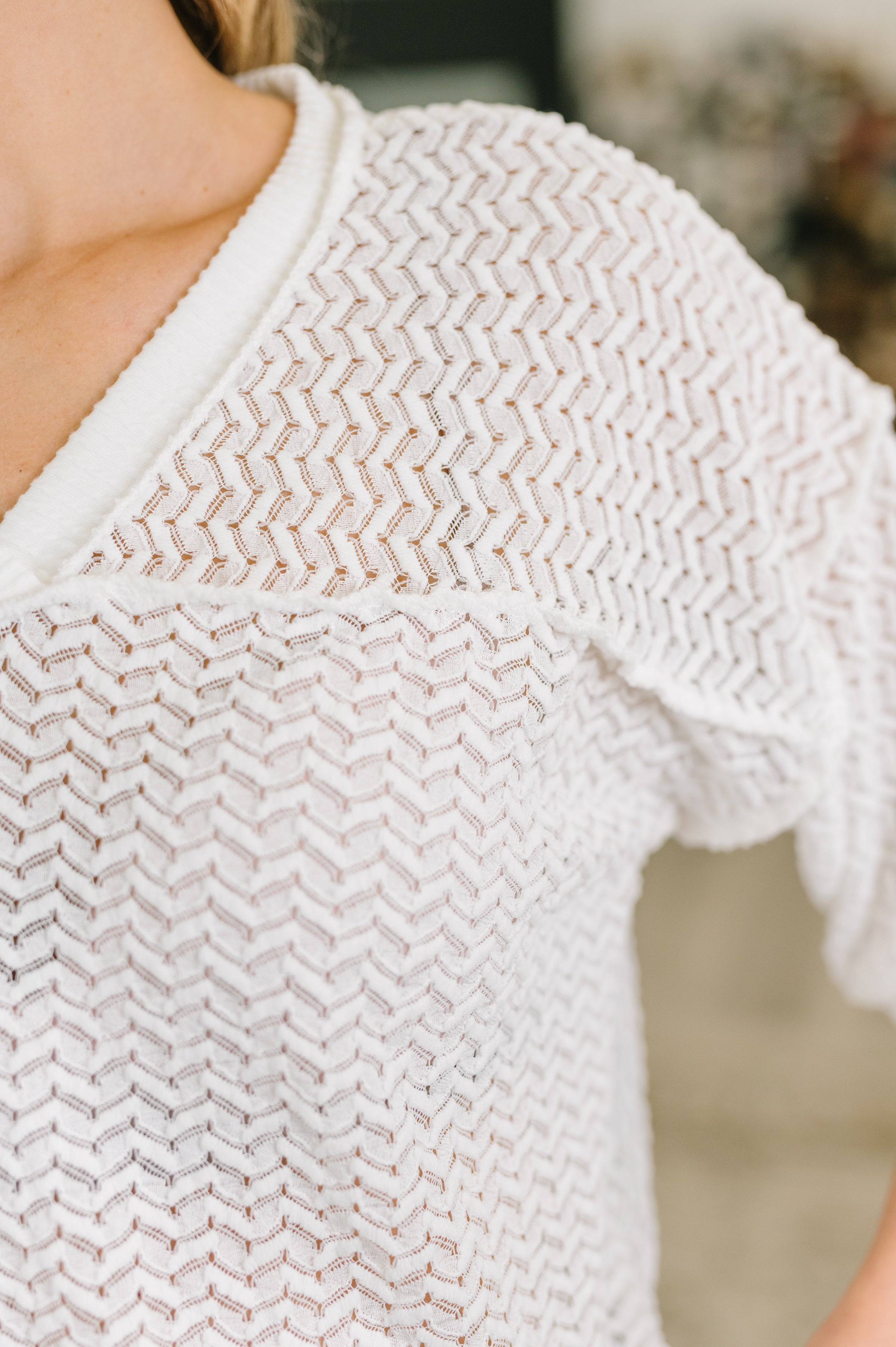 Beginning to Care Textured Oversized Top Womens