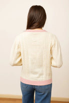 Southern Grace Beige and Pink Nutcracker Sweater