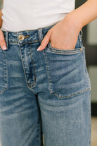 Judy Blue Bella High Waist Soft Barrel Stitch Thru Pocket Womens