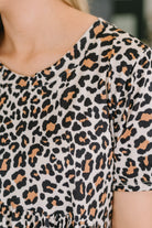 Haptics Better Stuff To Do Leopard Print Smock Dress Womens