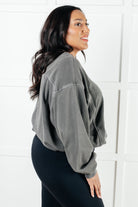 Zenana Beyond the Basics Pullover in Ash Black Tops