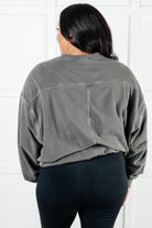 Zenana Beyond the Basics Pullover in Ash Black Tops