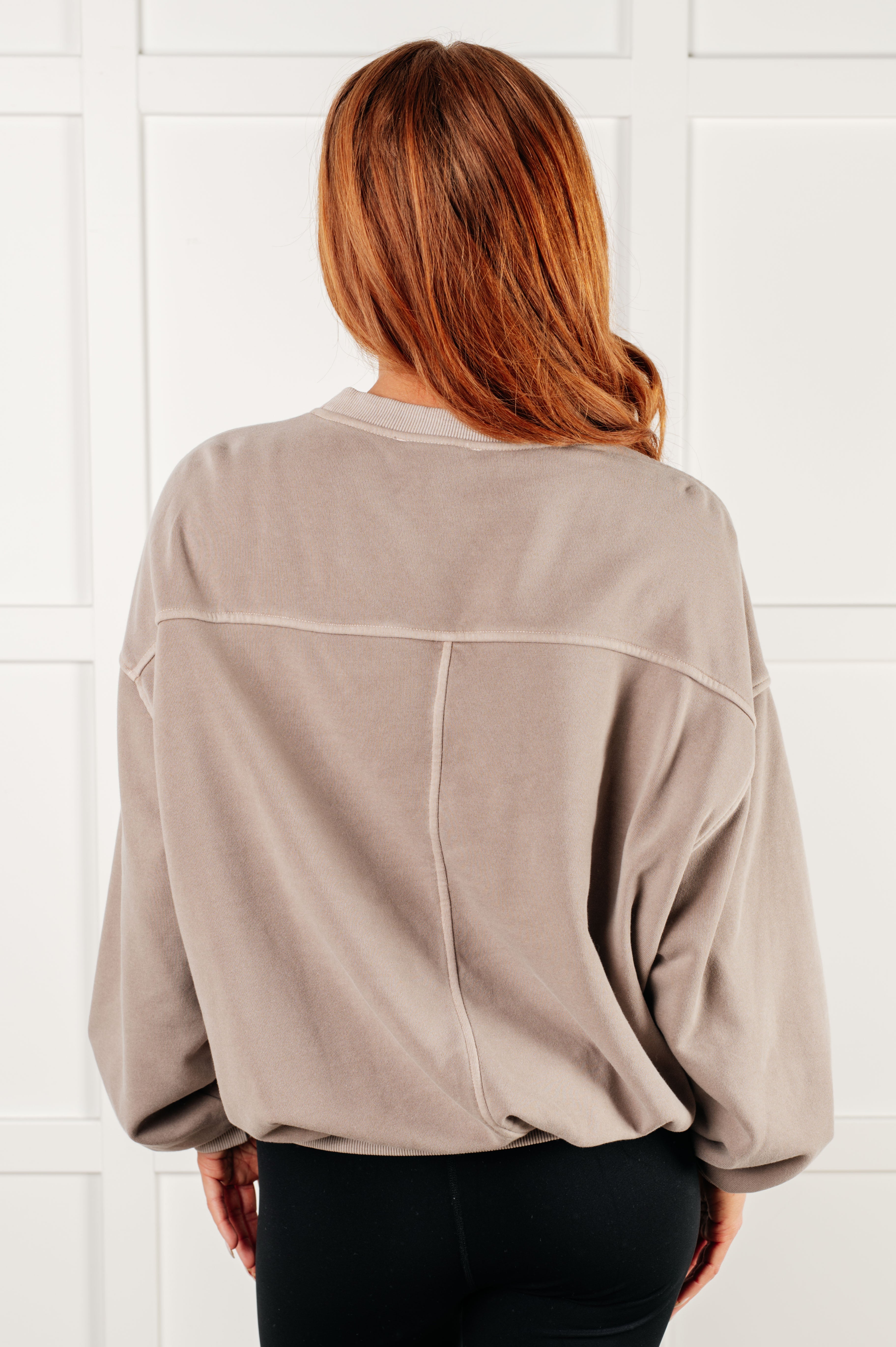 Zenana Beyond the Basics Pullover in Ash Mocha Tops