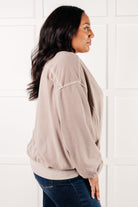 Zenana Beyond the Basics Pullover in Ash Mocha Tops