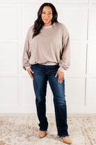 Zenana Beyond the Basics Pullover in Ash Mocha Tops