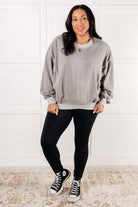 Zenana Beyond the Basics Pullover in Sleet Tops