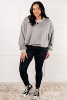 Zenana Beyond the Basics Pullover in Sleet Tops