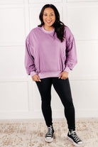 Zenana Beyond the Basics Pullover in Violet Tops