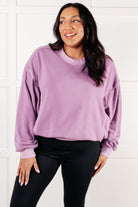 Zenana Beyond the Basics Pullover in Violet Tops