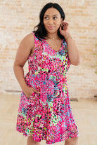 White Birch Bless Your Heart V-Neck Dress in Neon Fuchsia Dresses