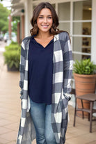 Heimish Blizzard Blue Plaid Duster