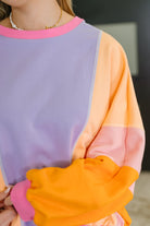 One Eleven North Blockbuster Color Block Pullover in Muted Womens