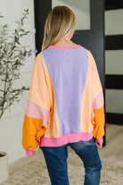 One Eleven North Blockbuster Color Block Pullover in Muted Womens