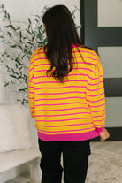 Zenana North Bold Comfort Contrast Drop Shoulder Pullover Womens