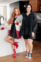 White Burch Borrowed Time Black Mineral Wash V-Neck Dress Dresses