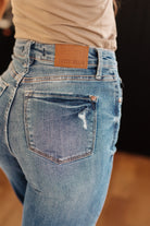 Judy Blue Bree High Rise Tummy Control Distressed Straight Jeans Ave Shops